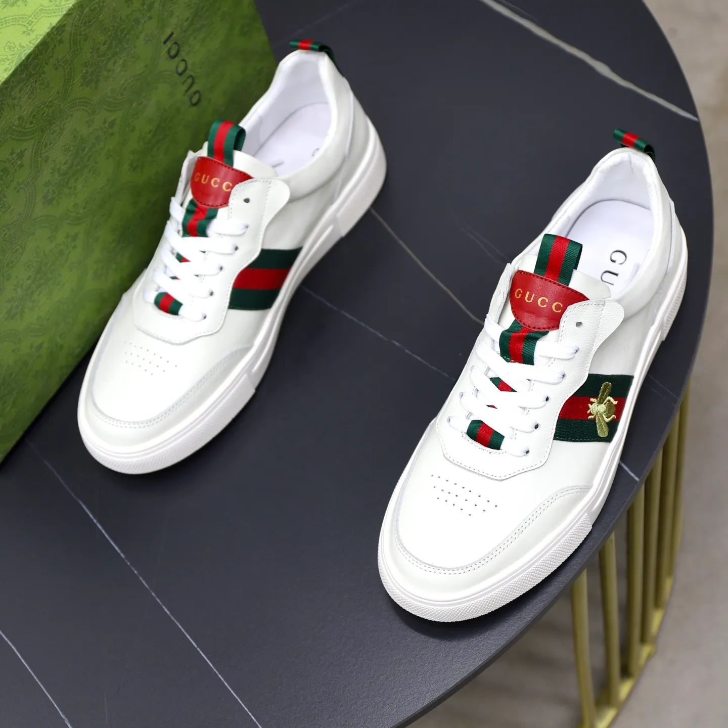 Ex-factory price: 462💰🙅‍♂️🙅‍♂️🙅‍♂️ Brand: GUCCI Standard code: 38-44 (45 customized) Grade: Same as the official website Material: Original leather splicing Comfortable and breathable pigskin lining Original wear-resistant outsole Style category: Men's fashion casual shoes Running sneakers Distinguished luxury brand elements Top luxury Color: actual picture color